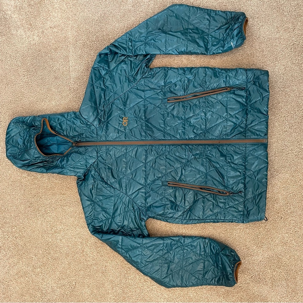 Outdoor Research ultralight insulated puffy jacket